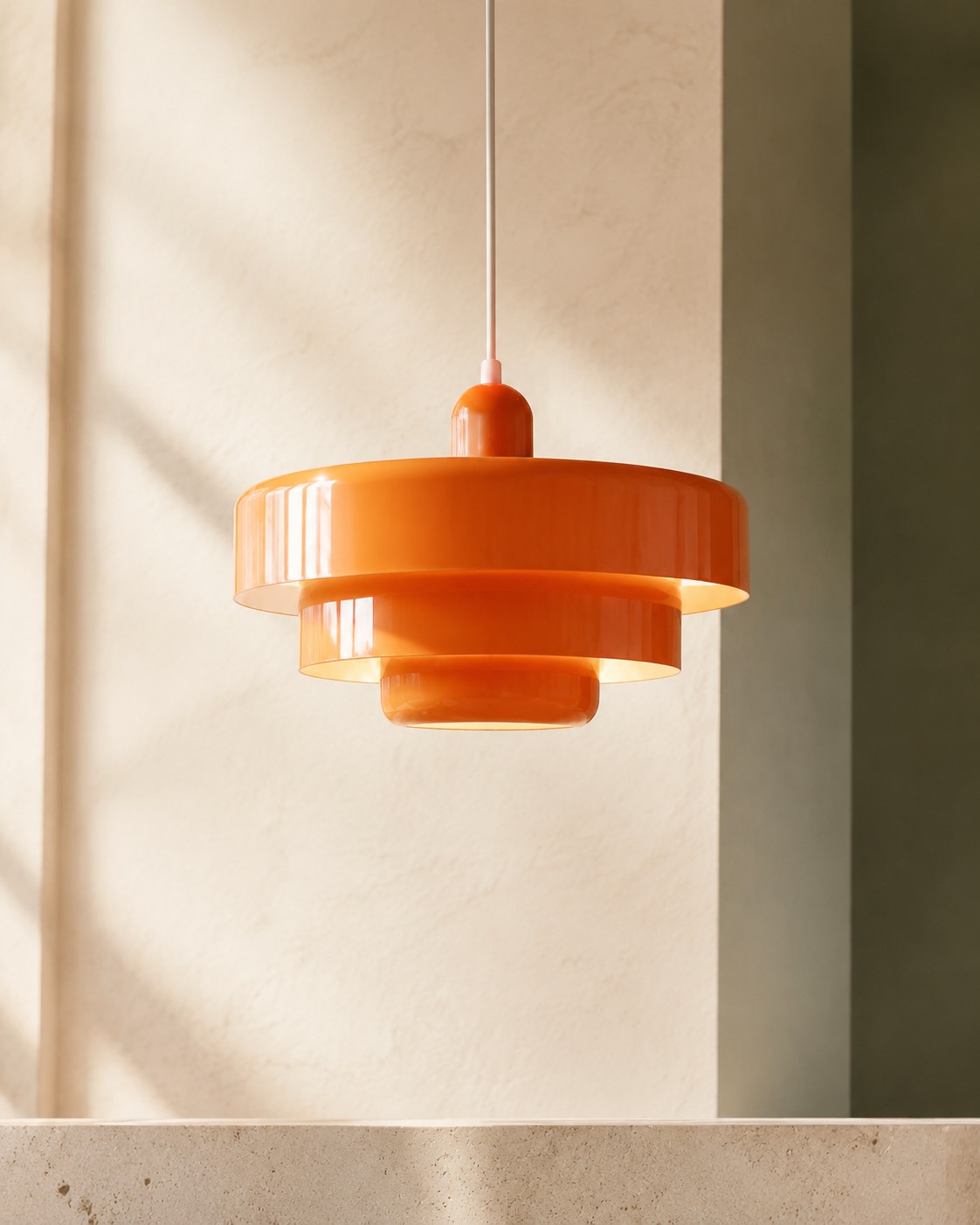 Orange Macaron Bauhaus Pendant