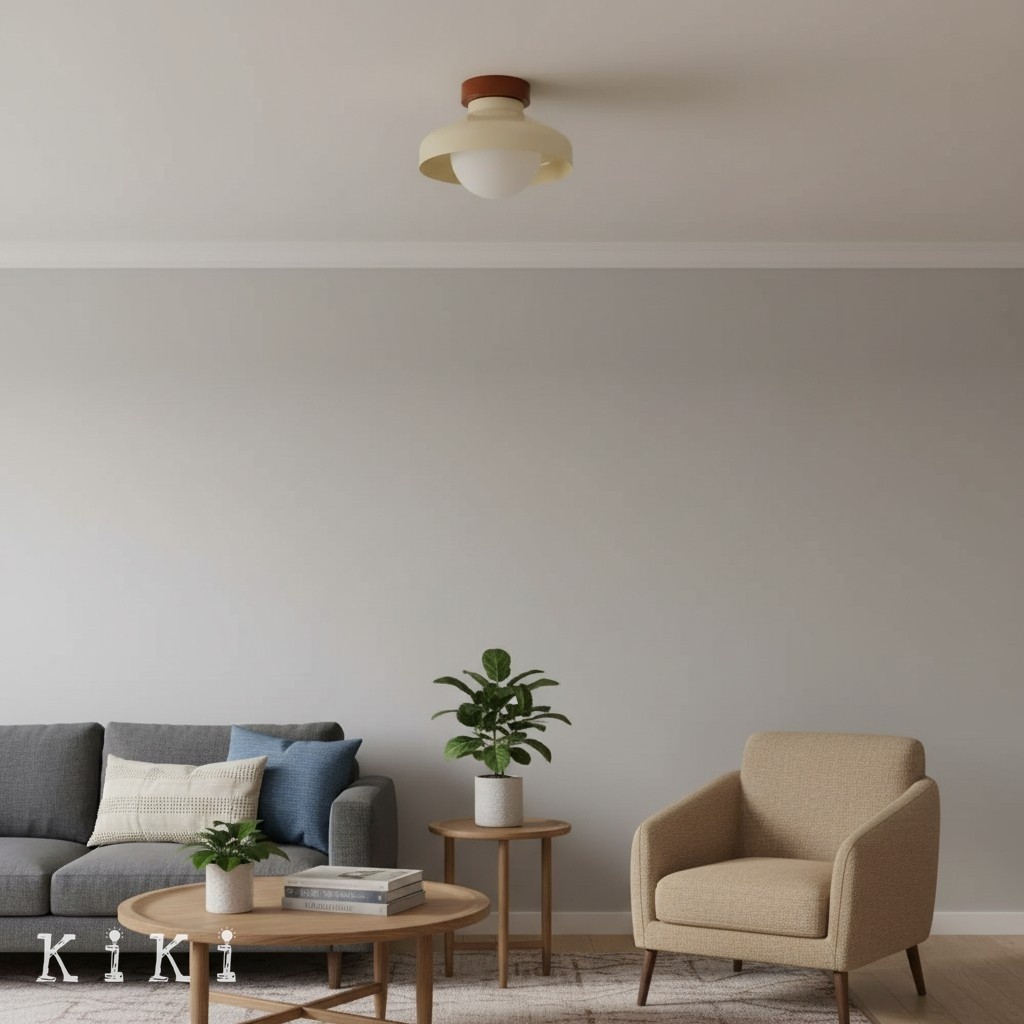 Elystra Modern Glass Ceiling Lamp - Metal Lighting for Living and Bedroom K2099