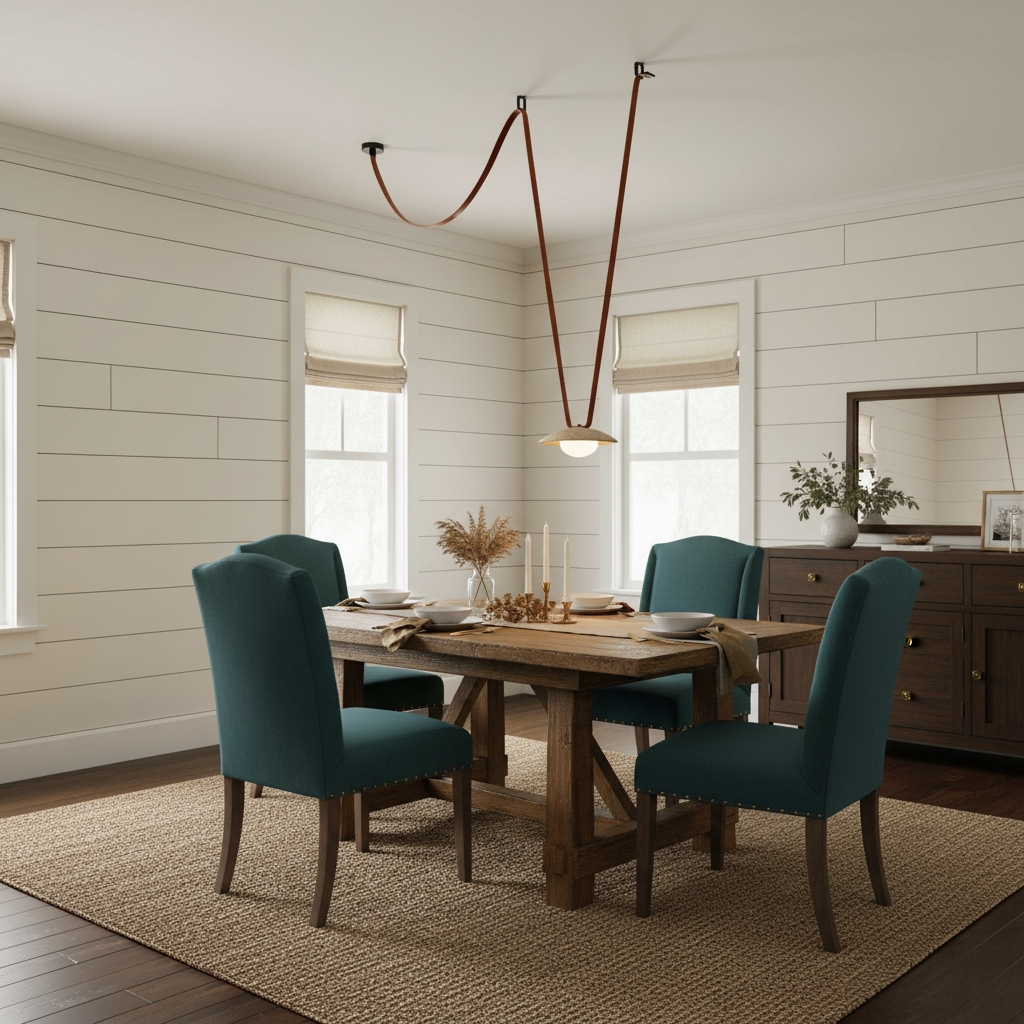 Light Rail Leather Pendant Lamp D688