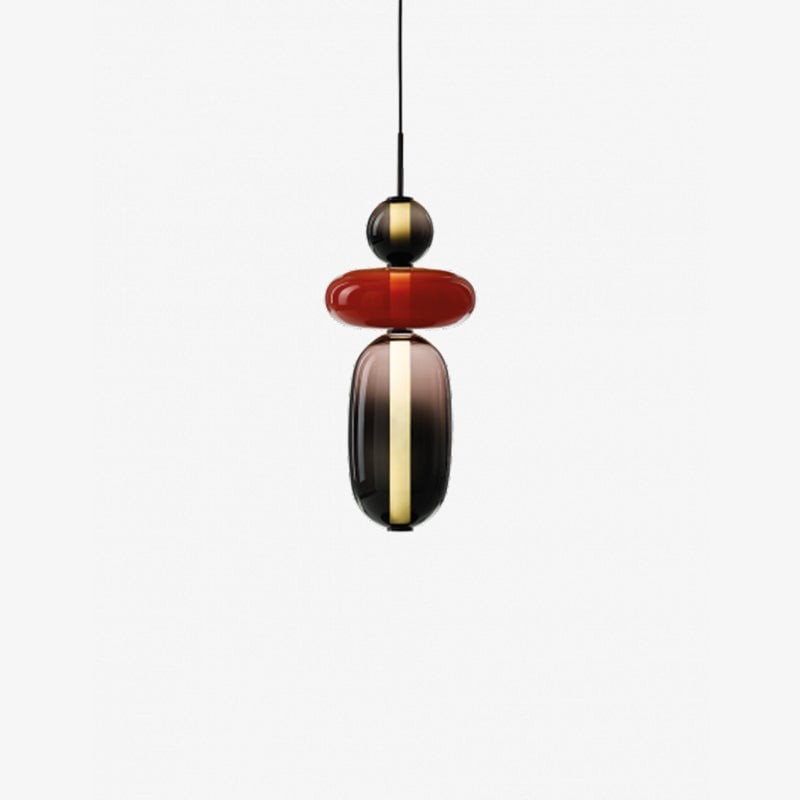 Nordic Art Deco Stained Glass Pendant Light K196