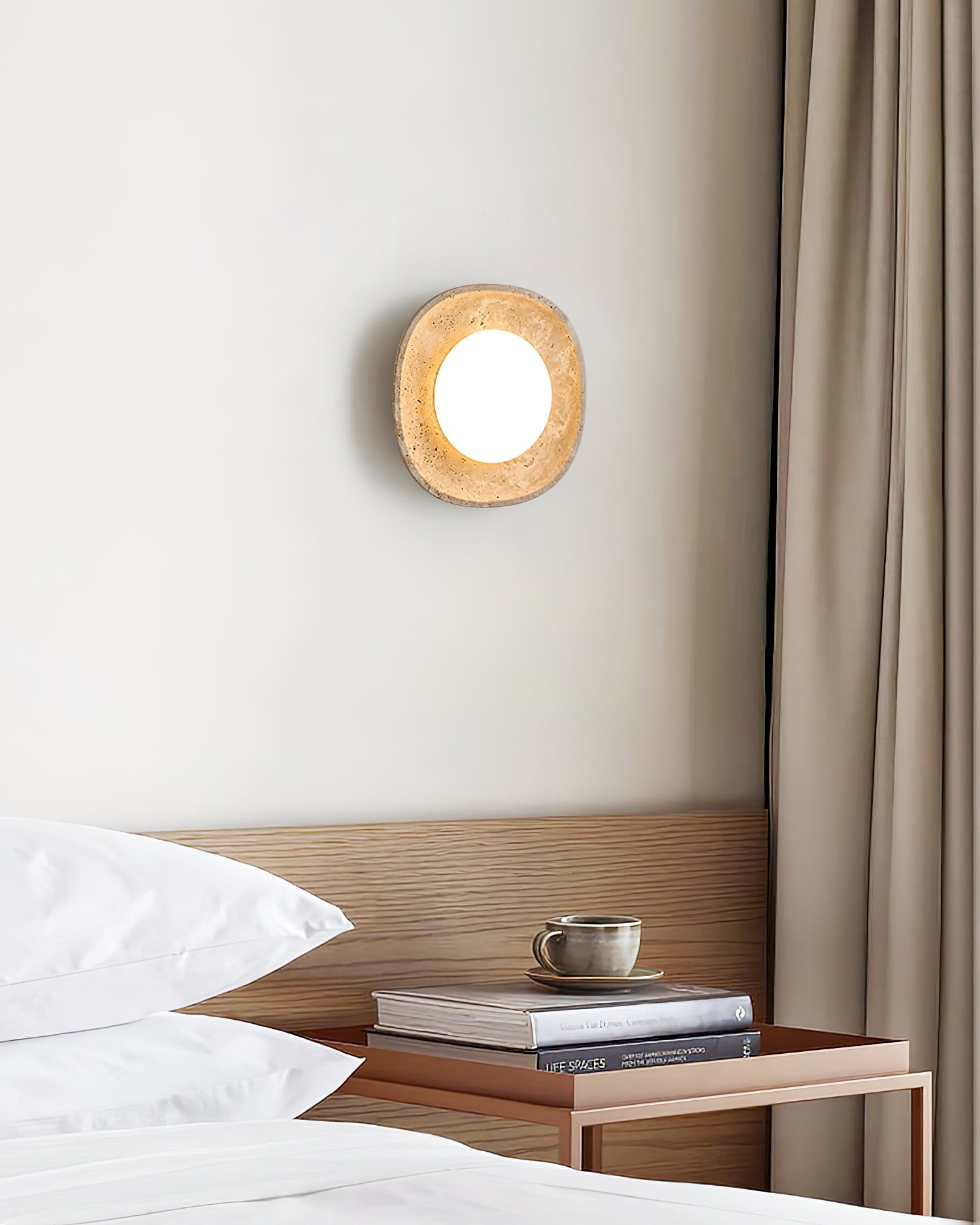 Japanese Style Wabi-Sabi Stone Wall Lamp K376