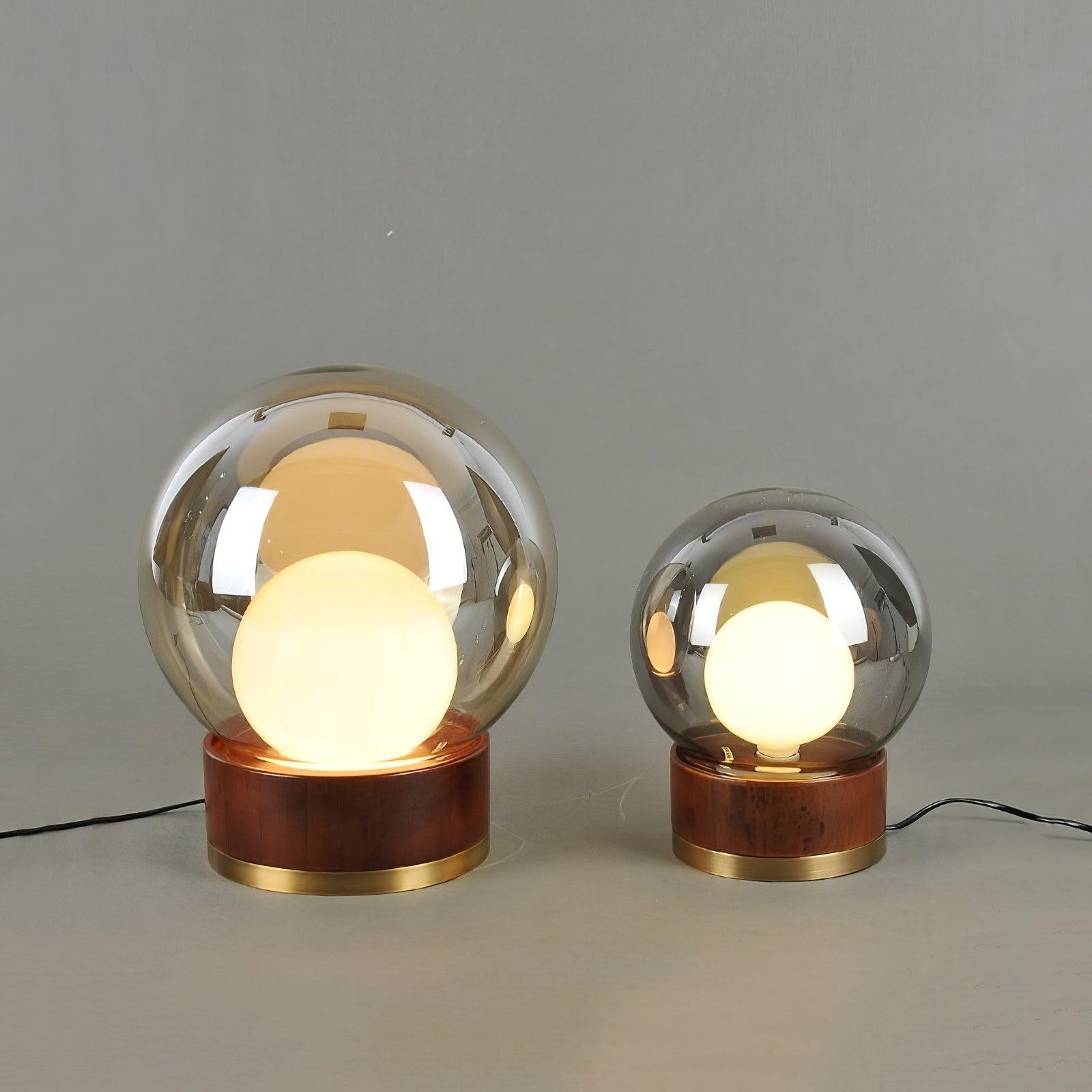 Simple Creative Wood Orb Table Lamp K628
