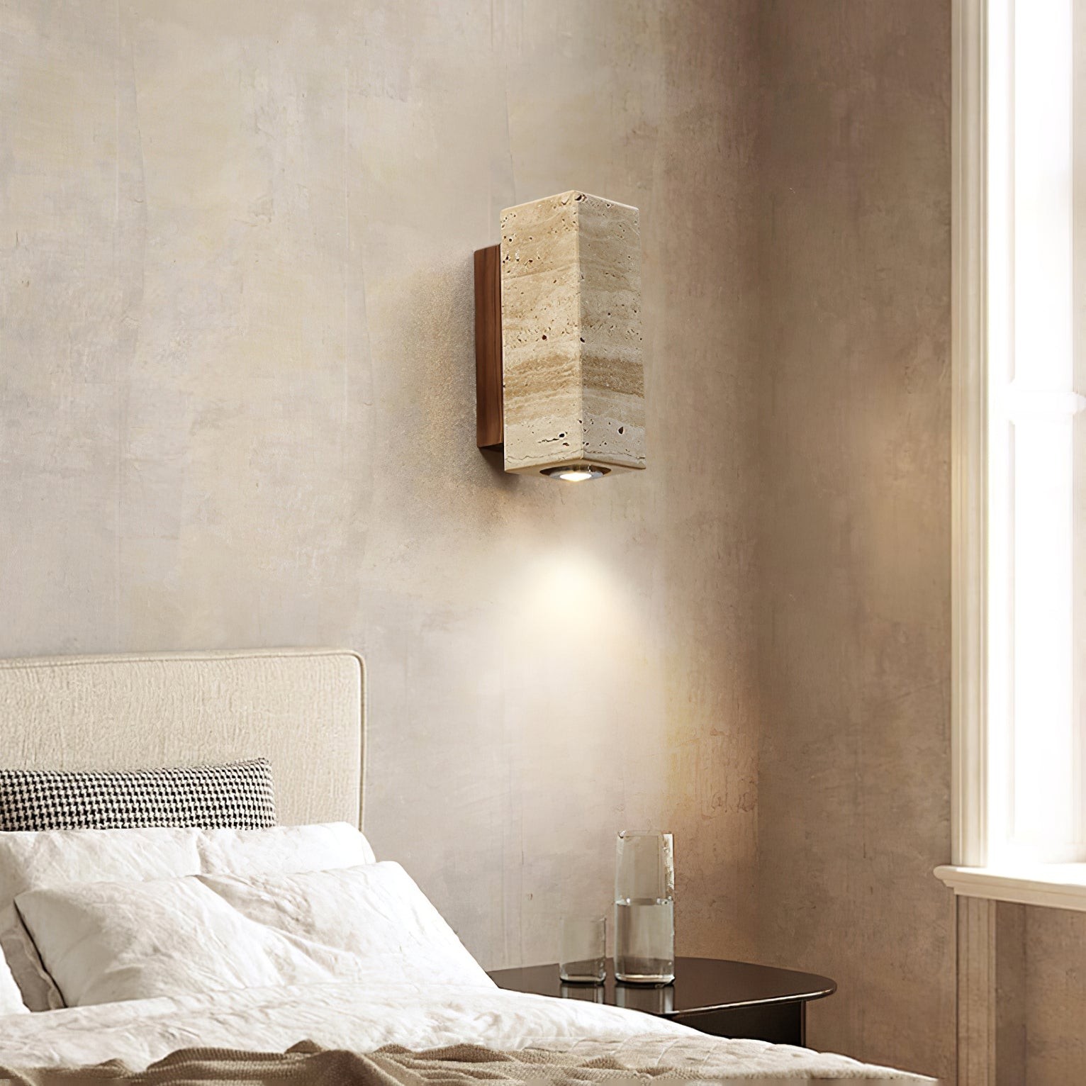 Vintage Marble Travertine Wall Lamp K264
