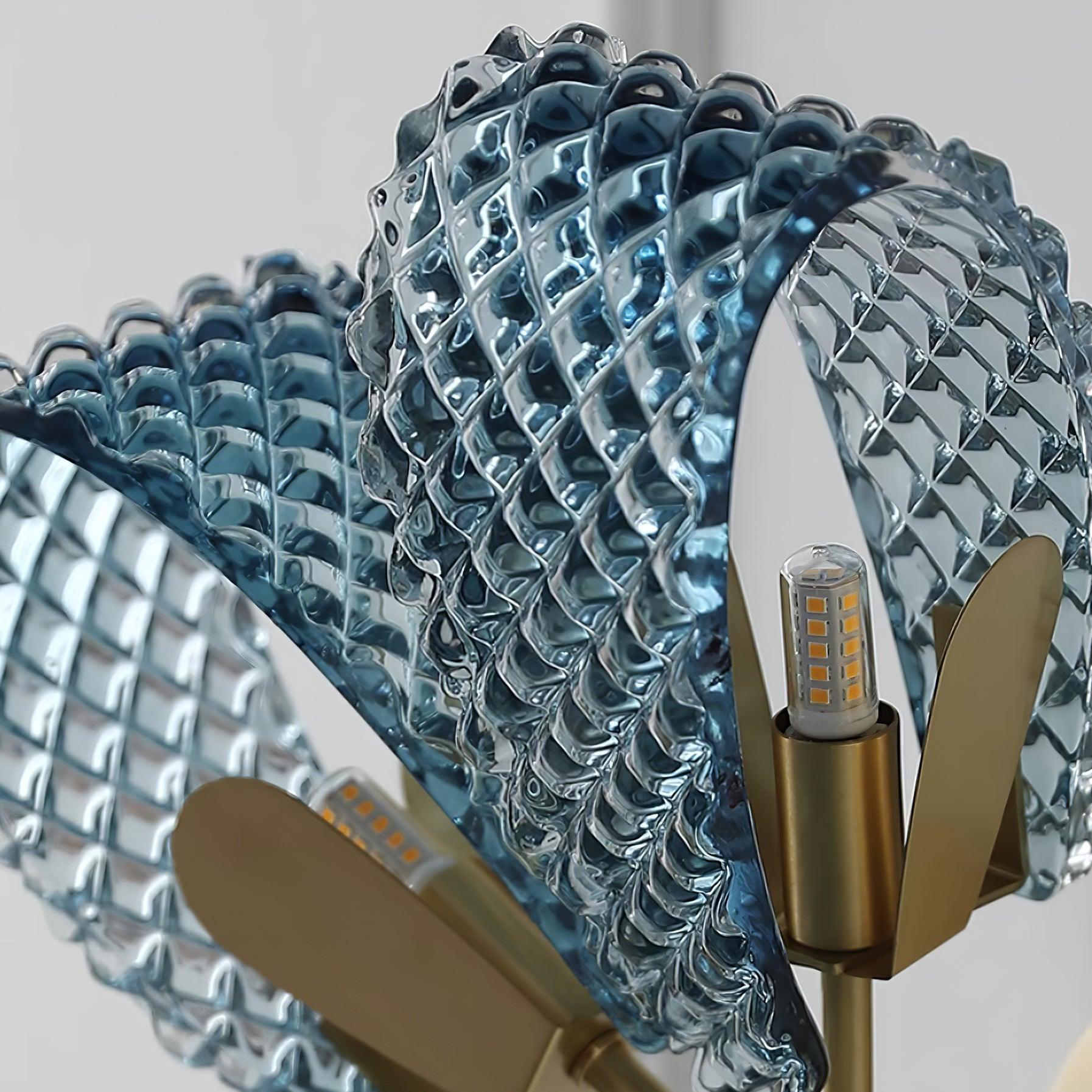 Creative Light Luxury Blue Ribbon Wall Lamp K265