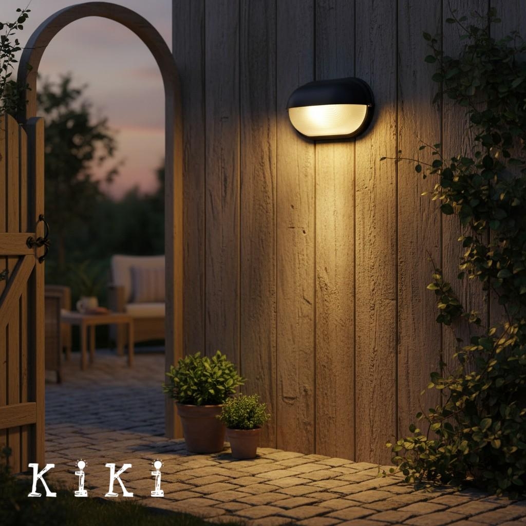 Docka Metal and Glass Outdoor Wall Sconce - Vintage Industrial Wall Light for Porch K2367