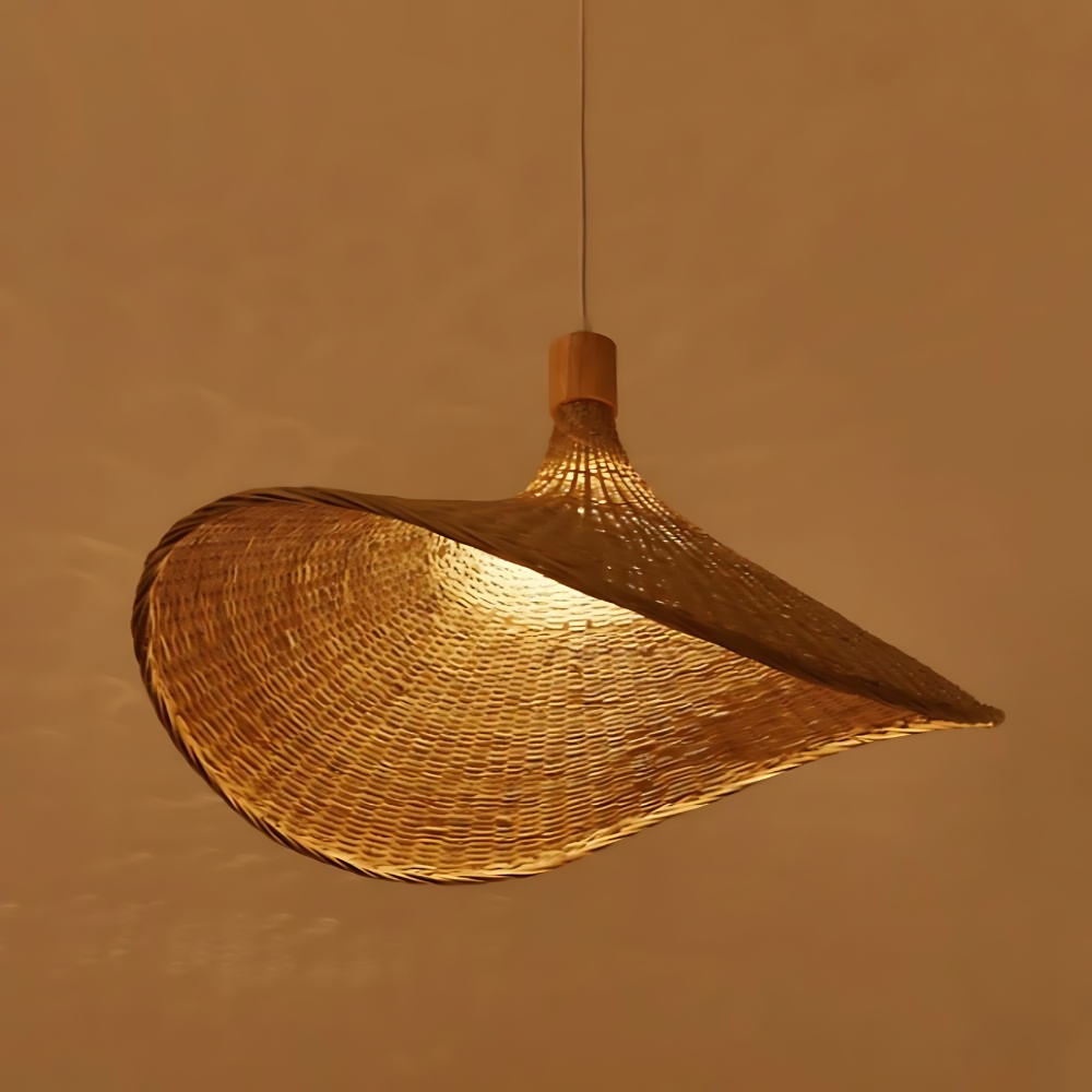 Rustic Raphia Charm Rattan Pendant Light D834