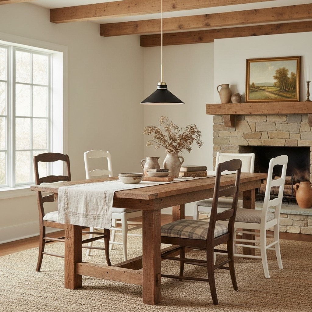 Aurenza Round Pendant Light – Timeless Farmhouse Style for Any Interior K1139