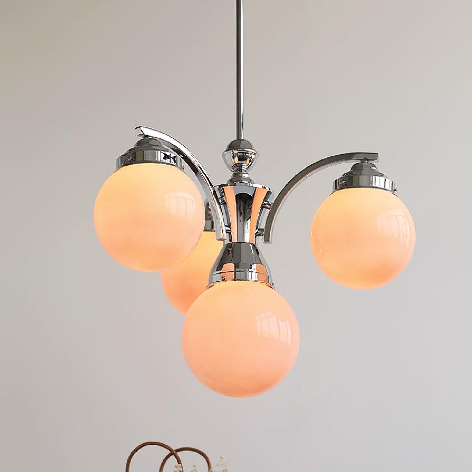 French Elegant Glass Orb Chandelier K596