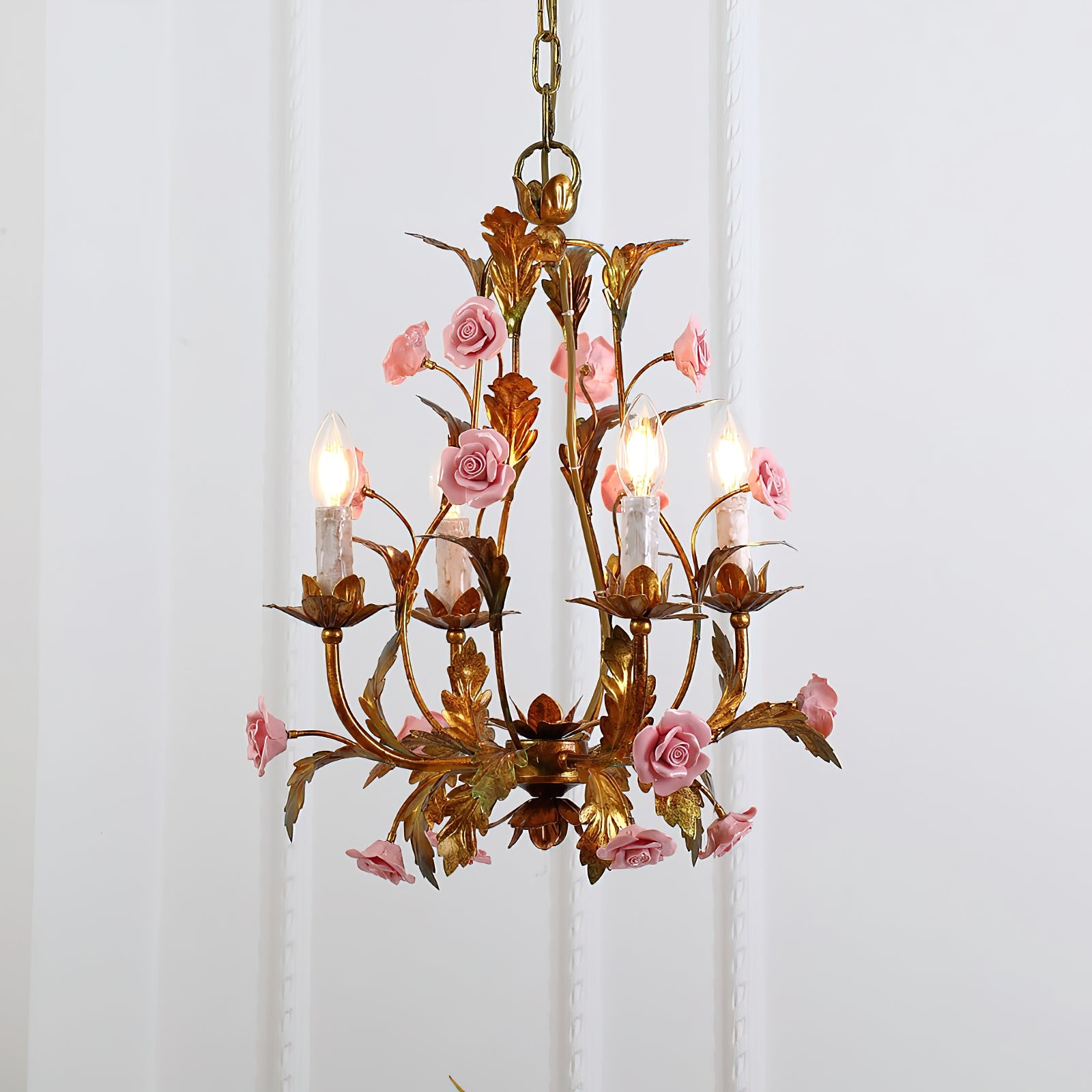 Ceramic Rose Chandelier D673