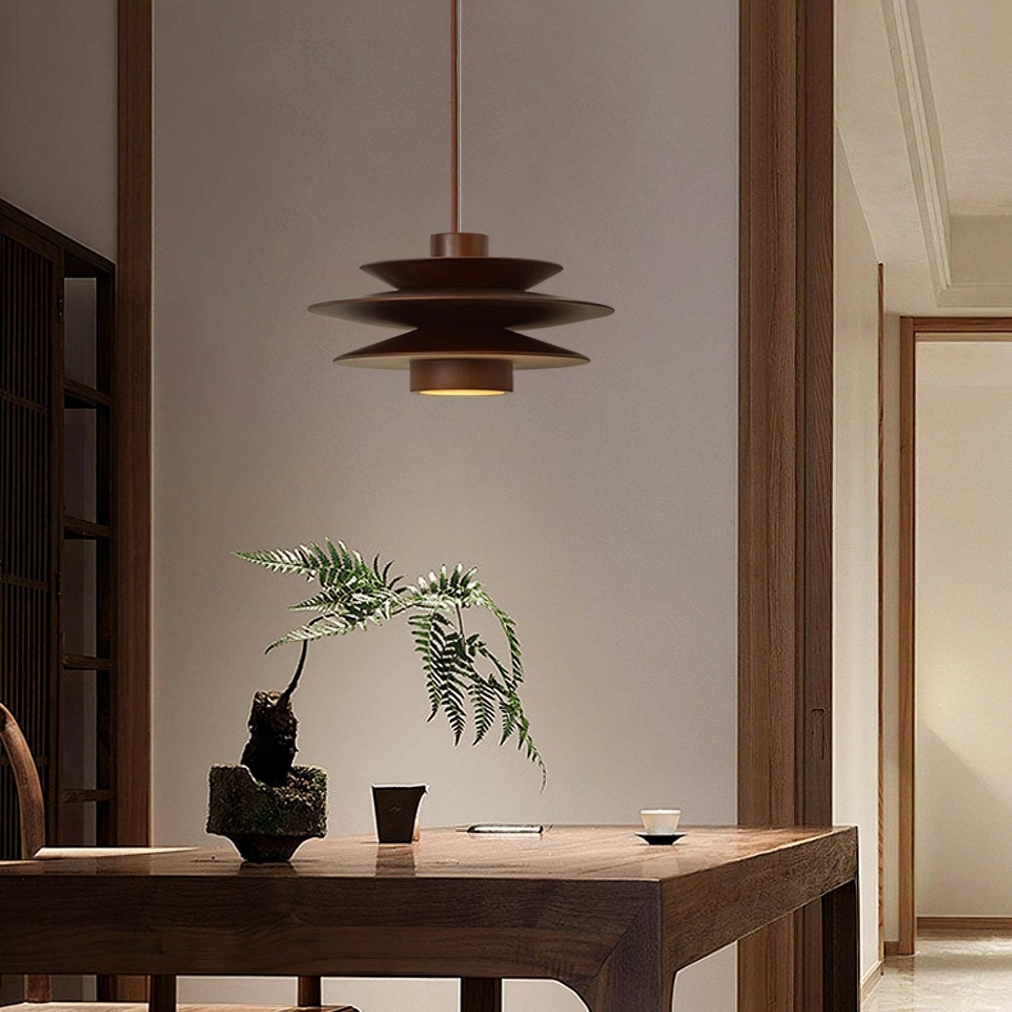 Multi Tiered Disc Pendant Lamp K299