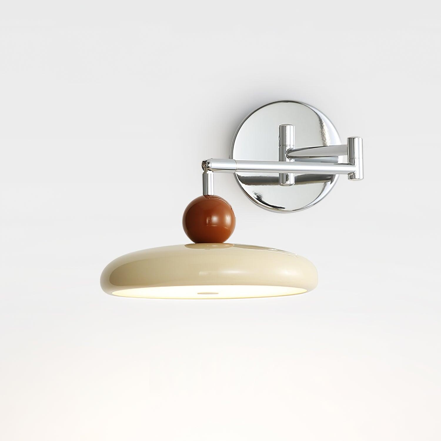 Cream Style Adjustable Swing Arm Disc Reading Wall Lamp K460