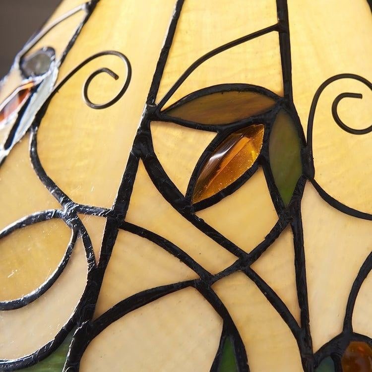 TF Jamelia Classic Stained Glass Table Lamp - Handcrafted Glass Light K1822