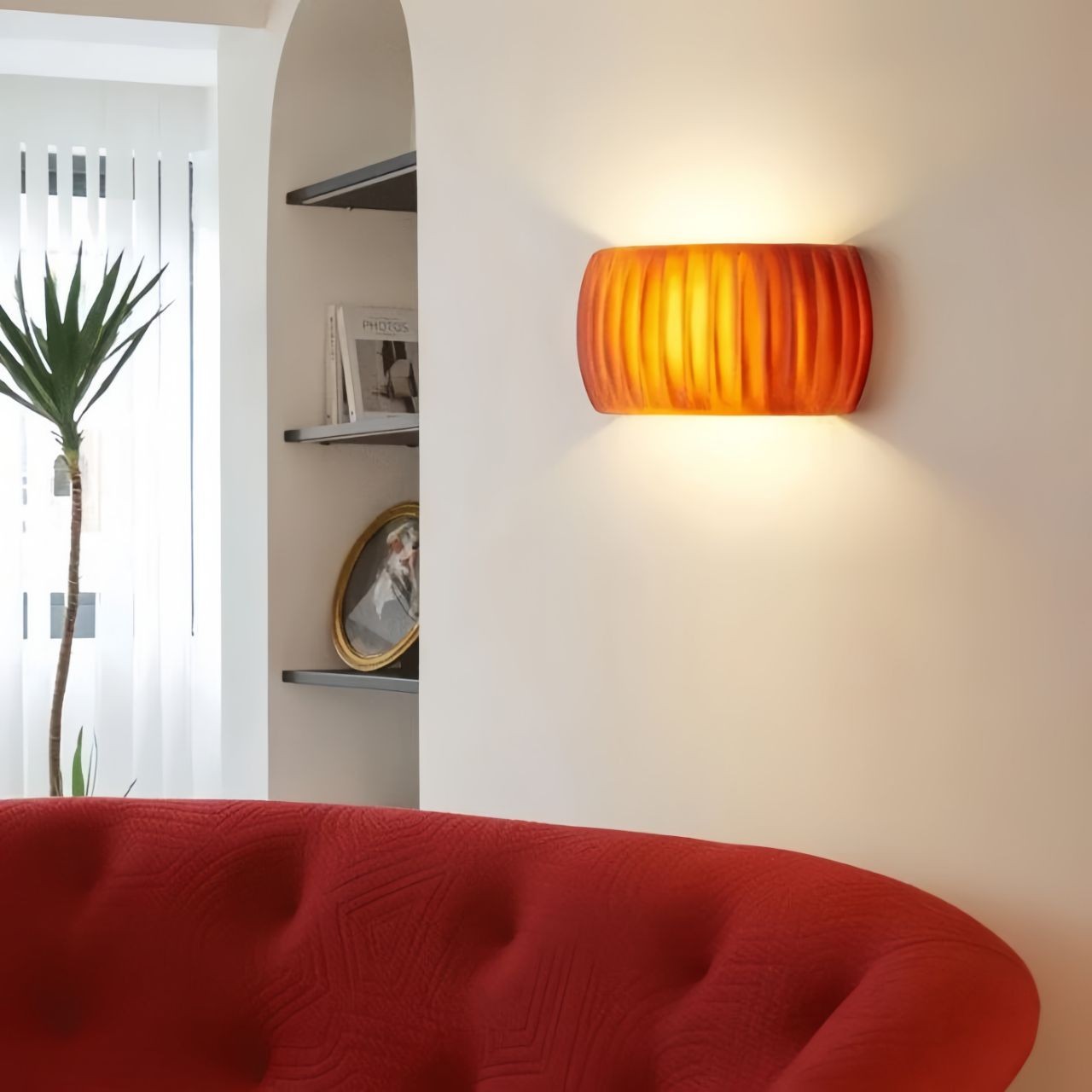 Nordic Minimalist Resin Ribbed Wall Sconce K136