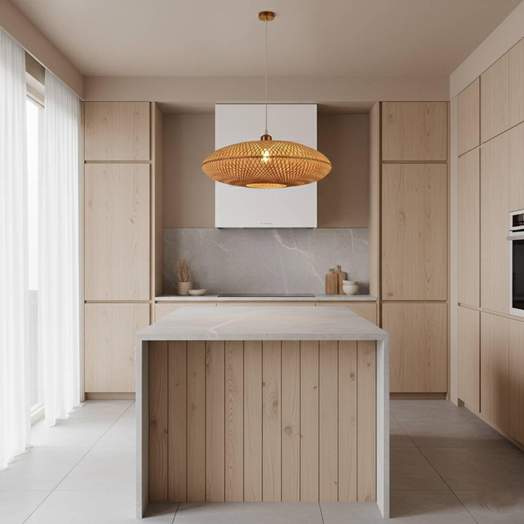 Treasure of the Dawn Bamboo Rattan Pendant Light D899