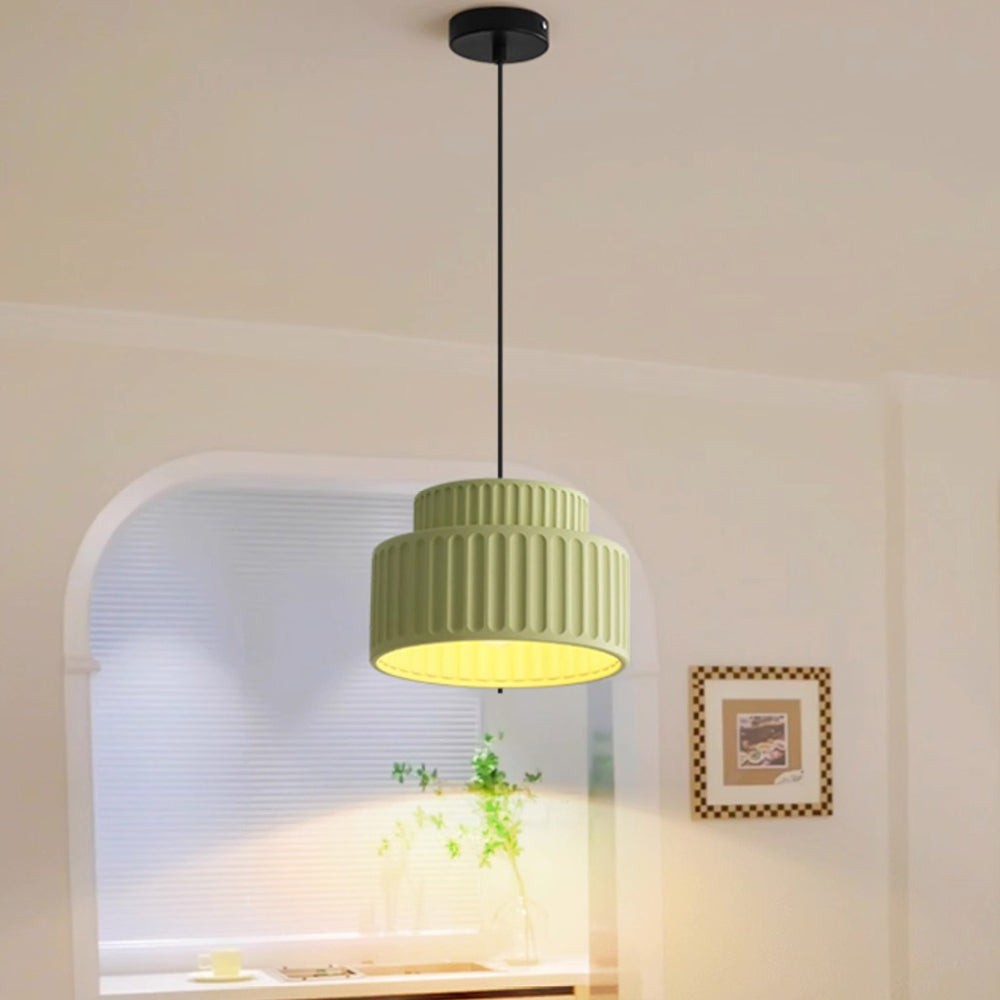 Nordic Cream Style Resin Bowl Pendant Light K177
