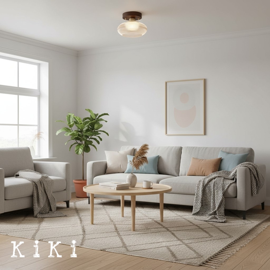 Soliro Contemporary Glass Dome Ceiling Light - Sleek Flush Mount Lamp for Hallway K2238