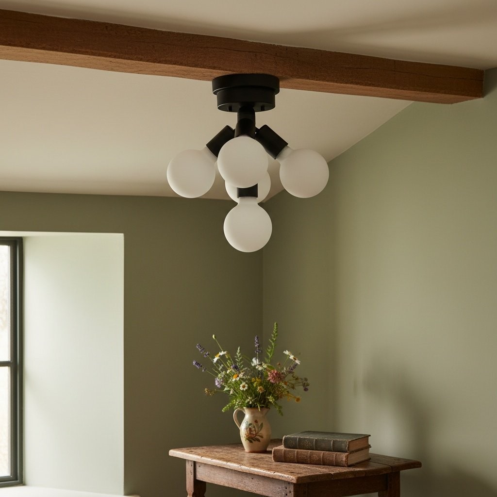 Glorica Glass Flush Mount Light - Globe Ceiling Fixture Modern K1505