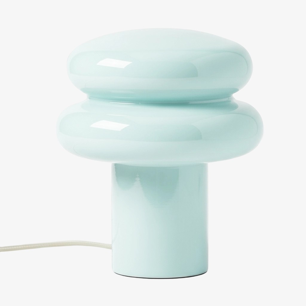 Orra Mushroom Glass Table Lamp - Minimalist Opal Shade Table Light for Home Décor K1428