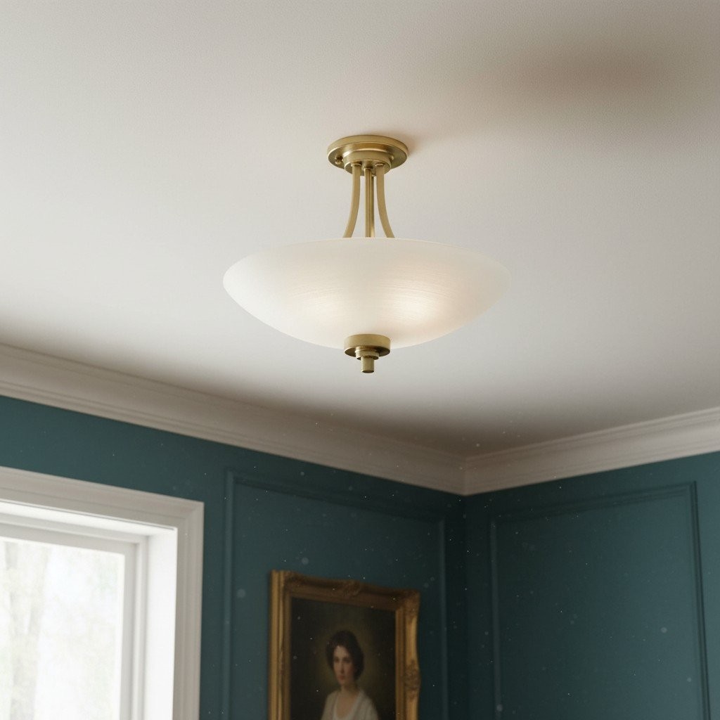 Lunetal Timeless Three-Arm Structure Semi Flush Chandelier - Vintage Pendant Light for Bedroom K1806