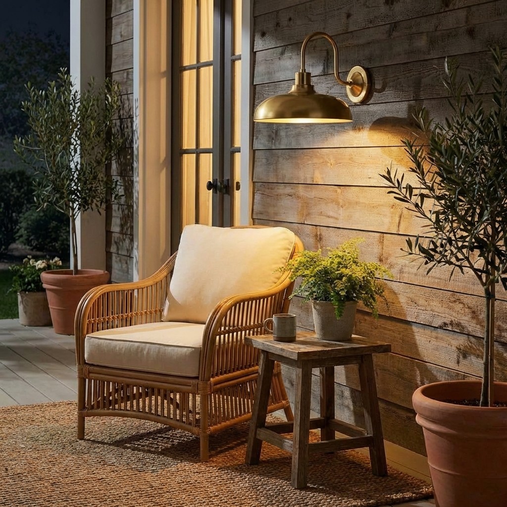 Velara Industrial Metal Rustic Dome Wall Sconce - Classic Curved Outdoor Wall Light for Porch and Patio K2249