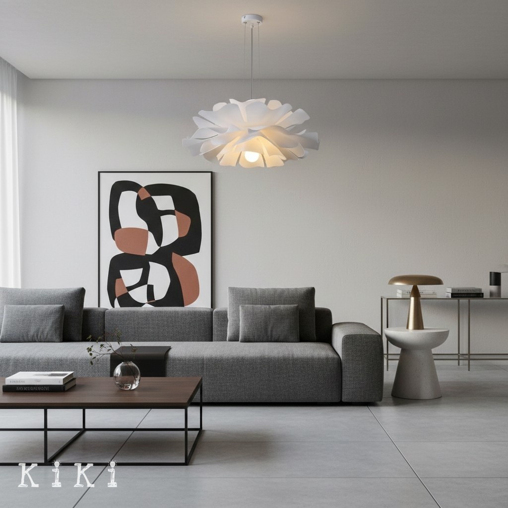 Elegant Flower Pendant Lamp - Modern Lighting for Dining Room and Living Area