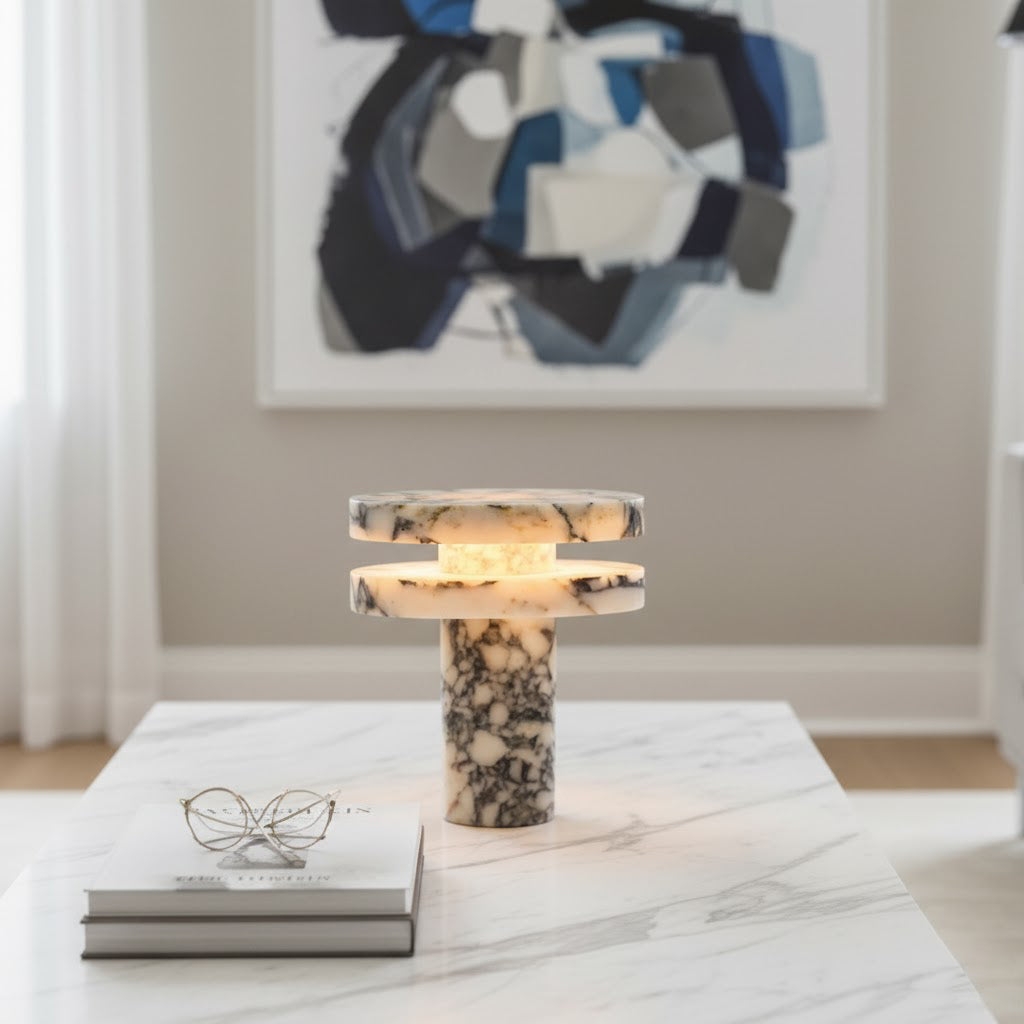 Pillar Marble Table Lamp D567