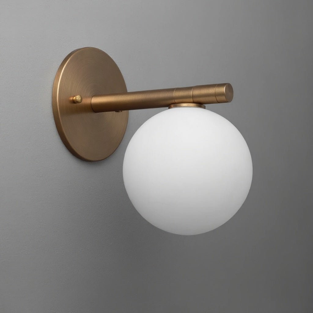 Glorica Glass Wall Sconce - Frosted Globe Light K1142