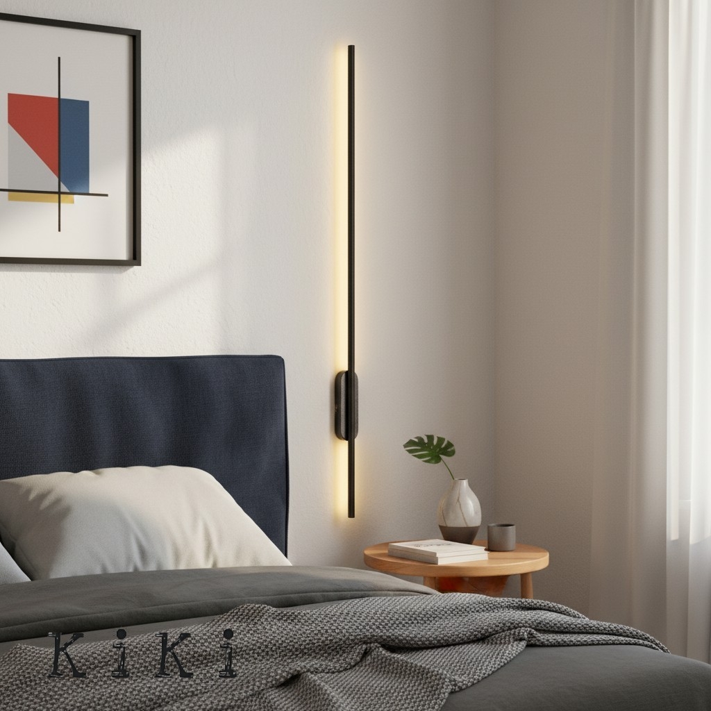 Minimalist Linear Wall Lamp - Long Tube Indoor Wall Sconce for Living Space K2264