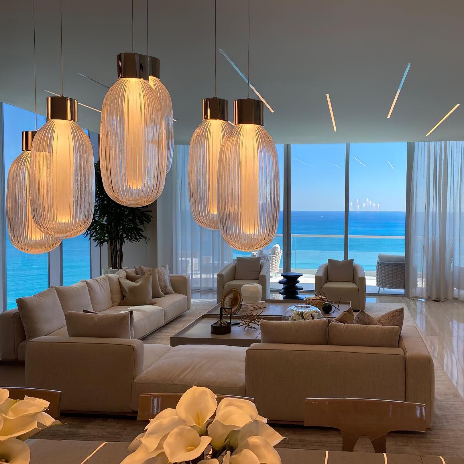 Nordic Striped Lantern Pendant Lamp K397