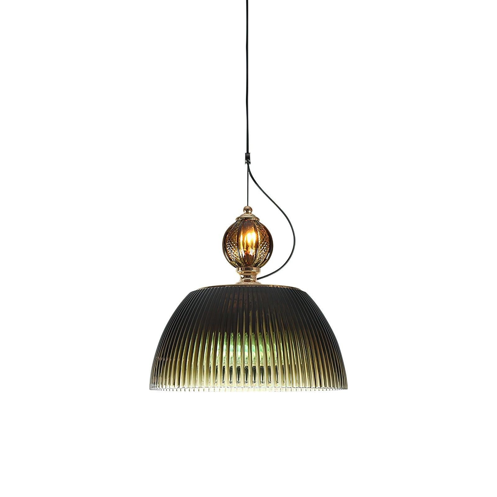 Modern Vintage Gradient Green Glass Shade Single Head Pendant Lamp K415