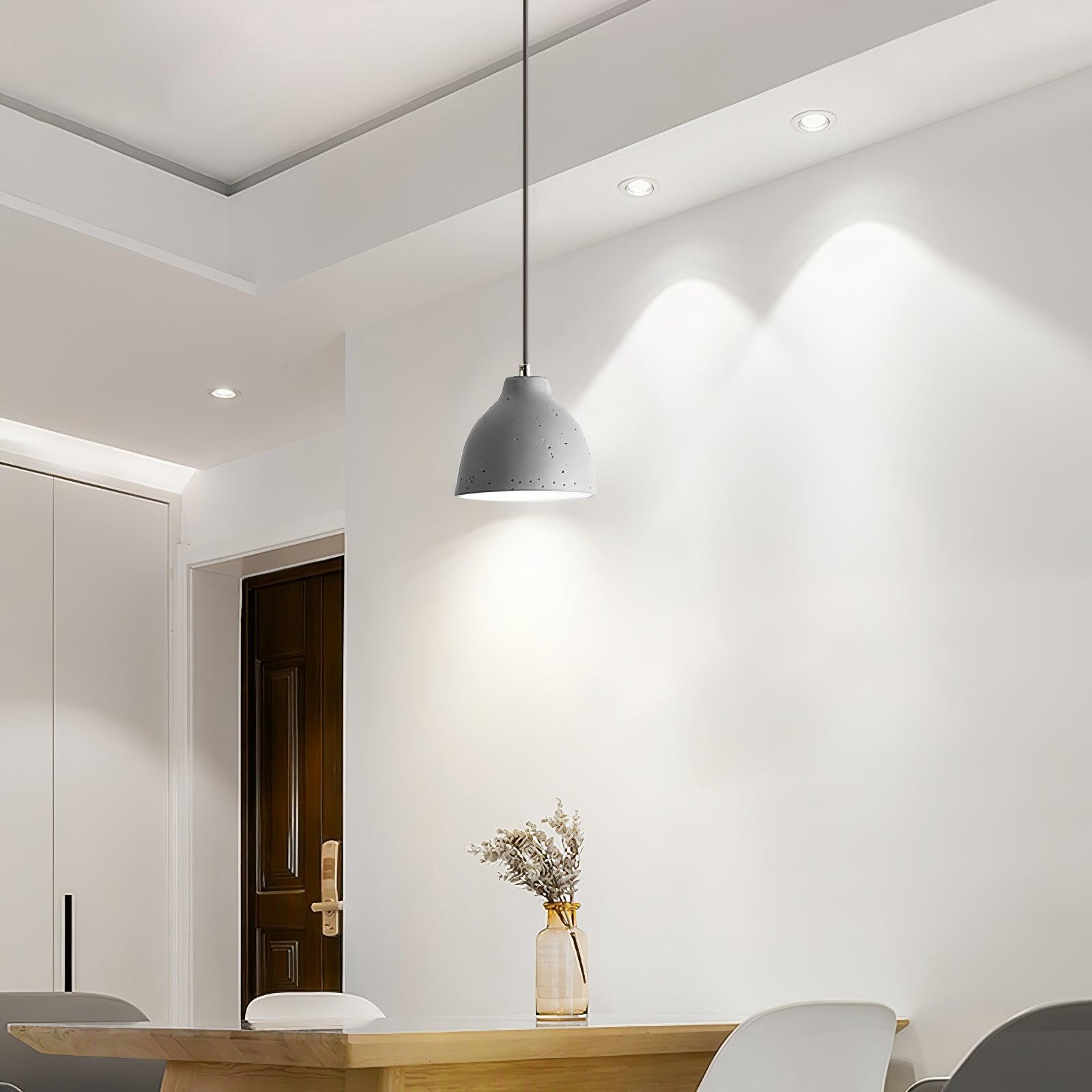 Modern Minimalist Industrial Resin Bowl LED Pendant Light K620