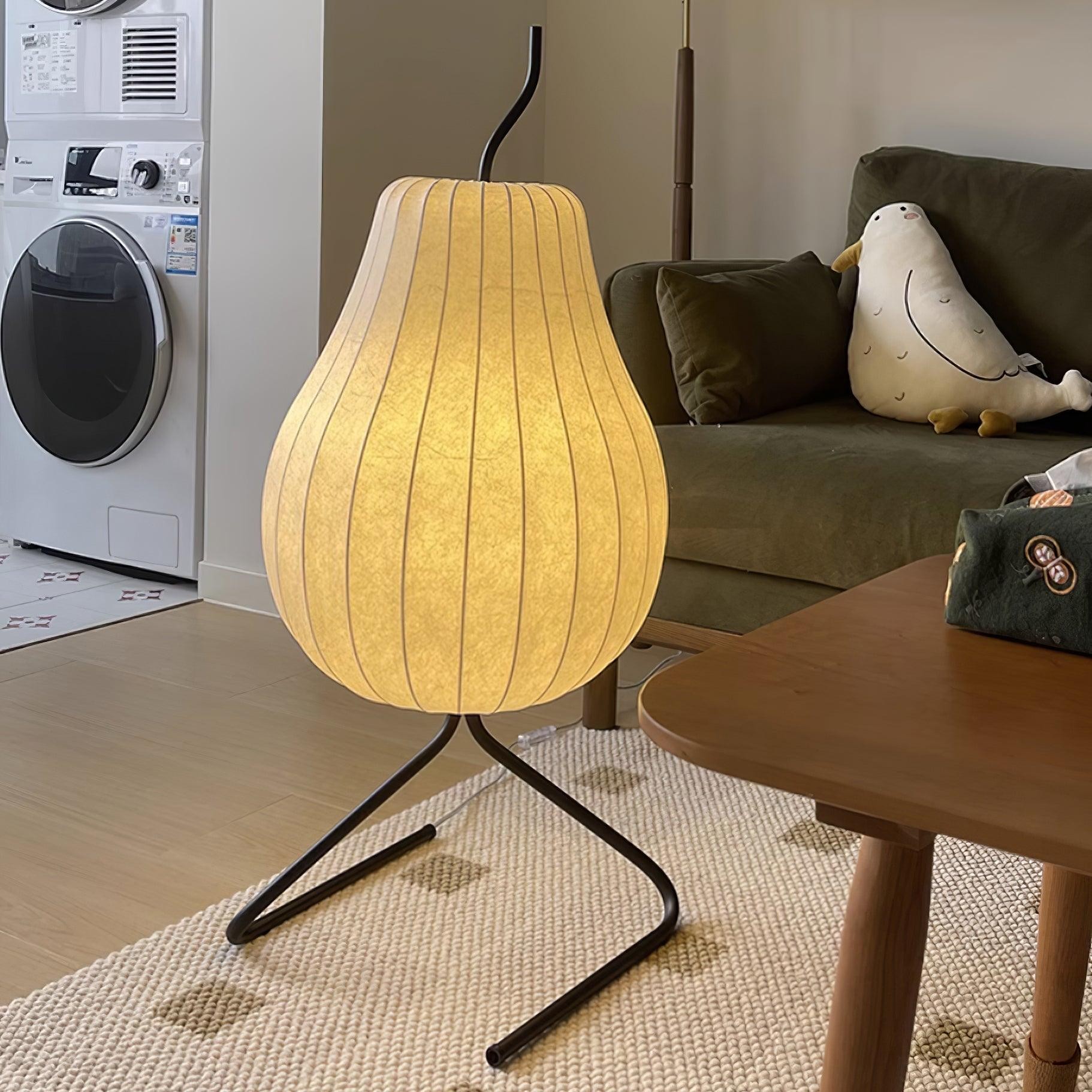 Pear-shaped Shite Floor Lamp Suitable For Living Room K581