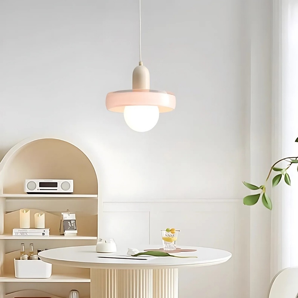 Modern Coloured Glass Disc Orb Pendant Light K926