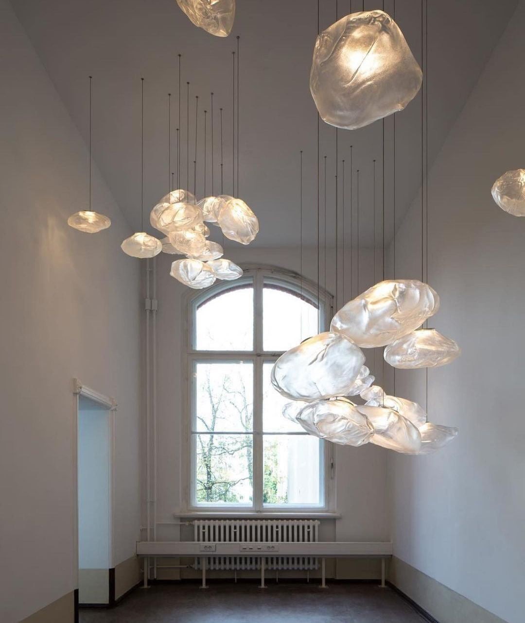 Multi-Head Irregular Glass Bubble Chandelier K216