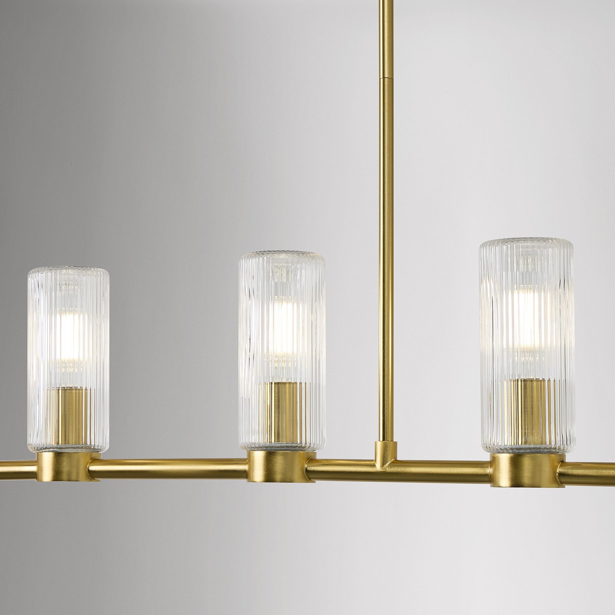 Rivora Fluted Glass Chandelier – Elegant Ribbed Lasting Design K1334