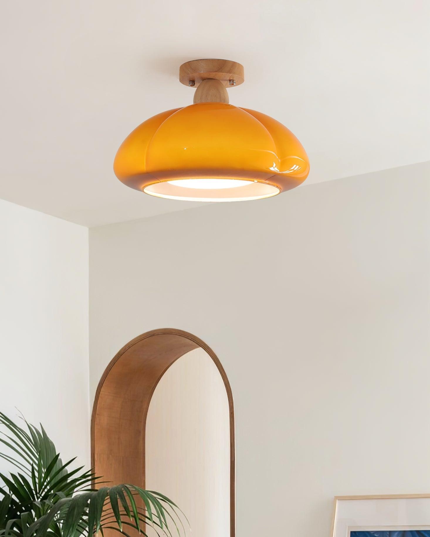 Pumpkin Glass Ceiling Light For Kitchen K320