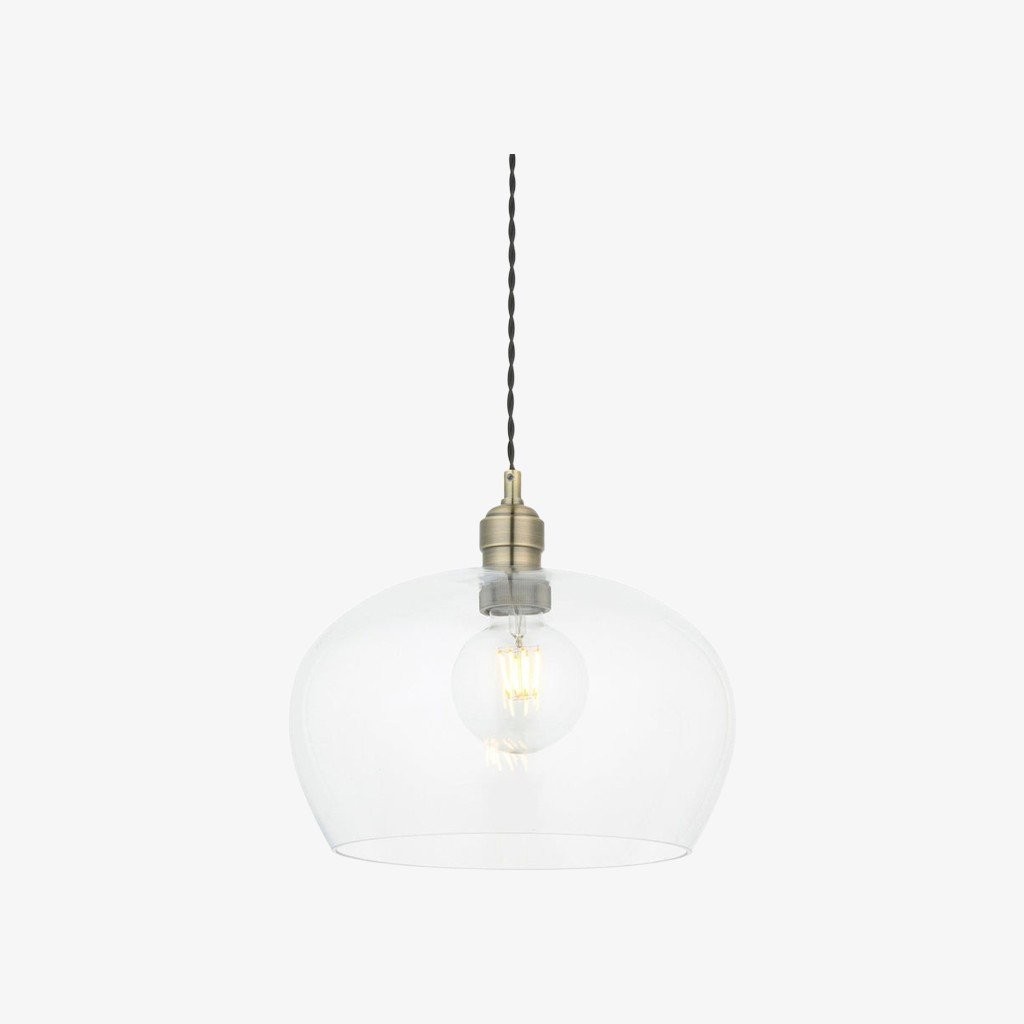 Clarione Height-Adjustable Glass Pendant Light - Classic Art Deco Light K2004