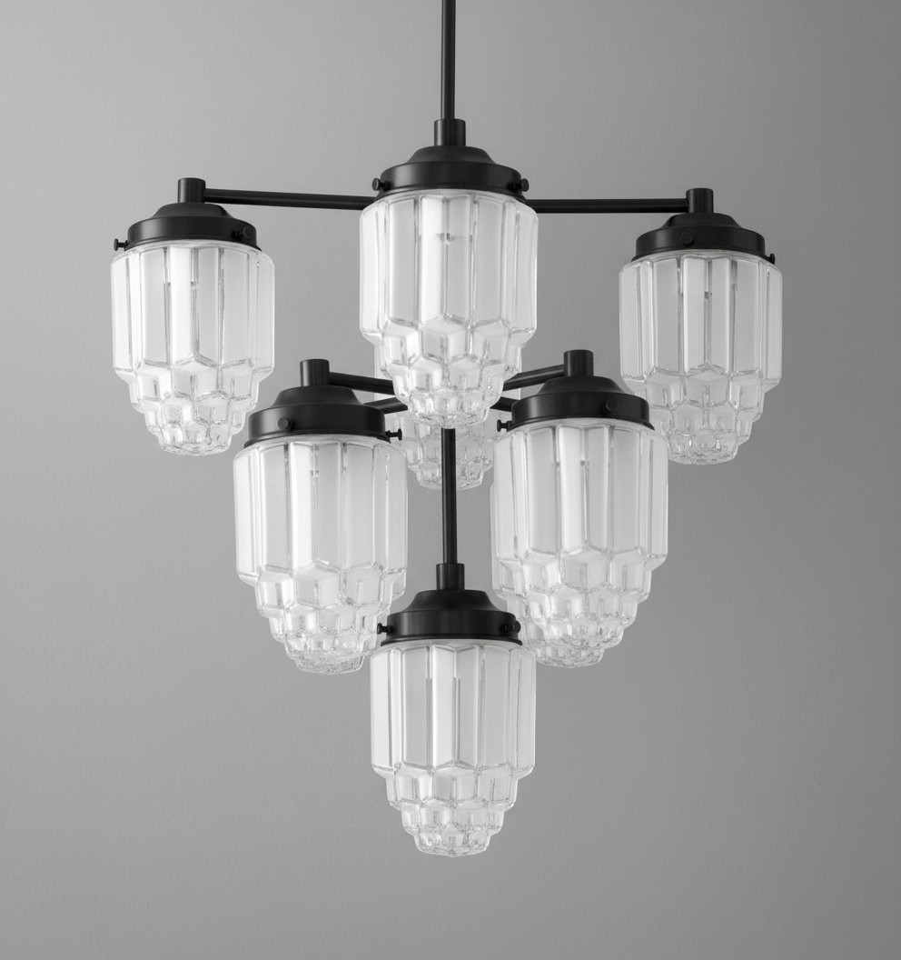 Tierlux Glass Textured Brass Chandelier – Timeless Lighting with Style K1500