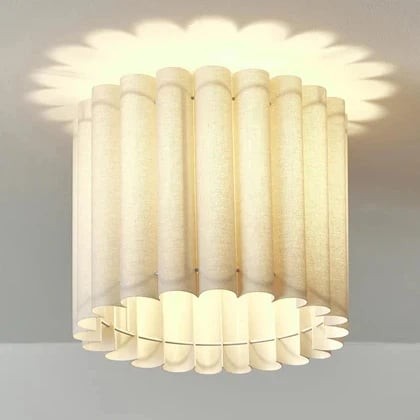 Velura Linen Shade Ceiling Light - Modern Transitional Ceiling Light K1767