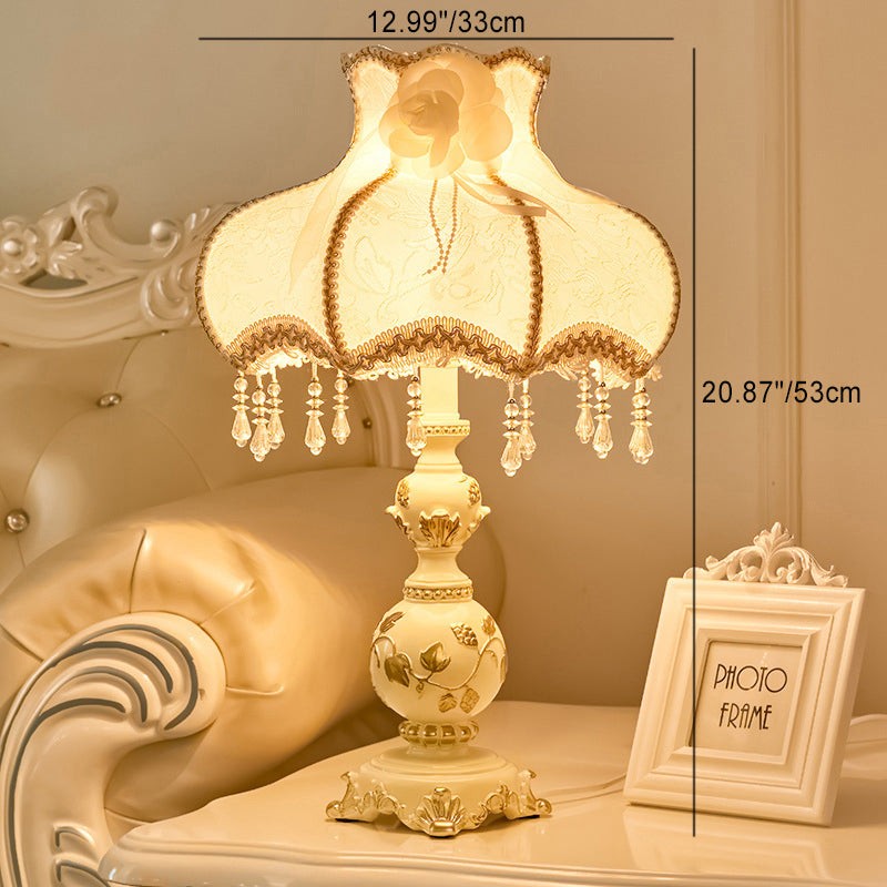 Classic European Vase Base Resin Fabric Table Lamp K717