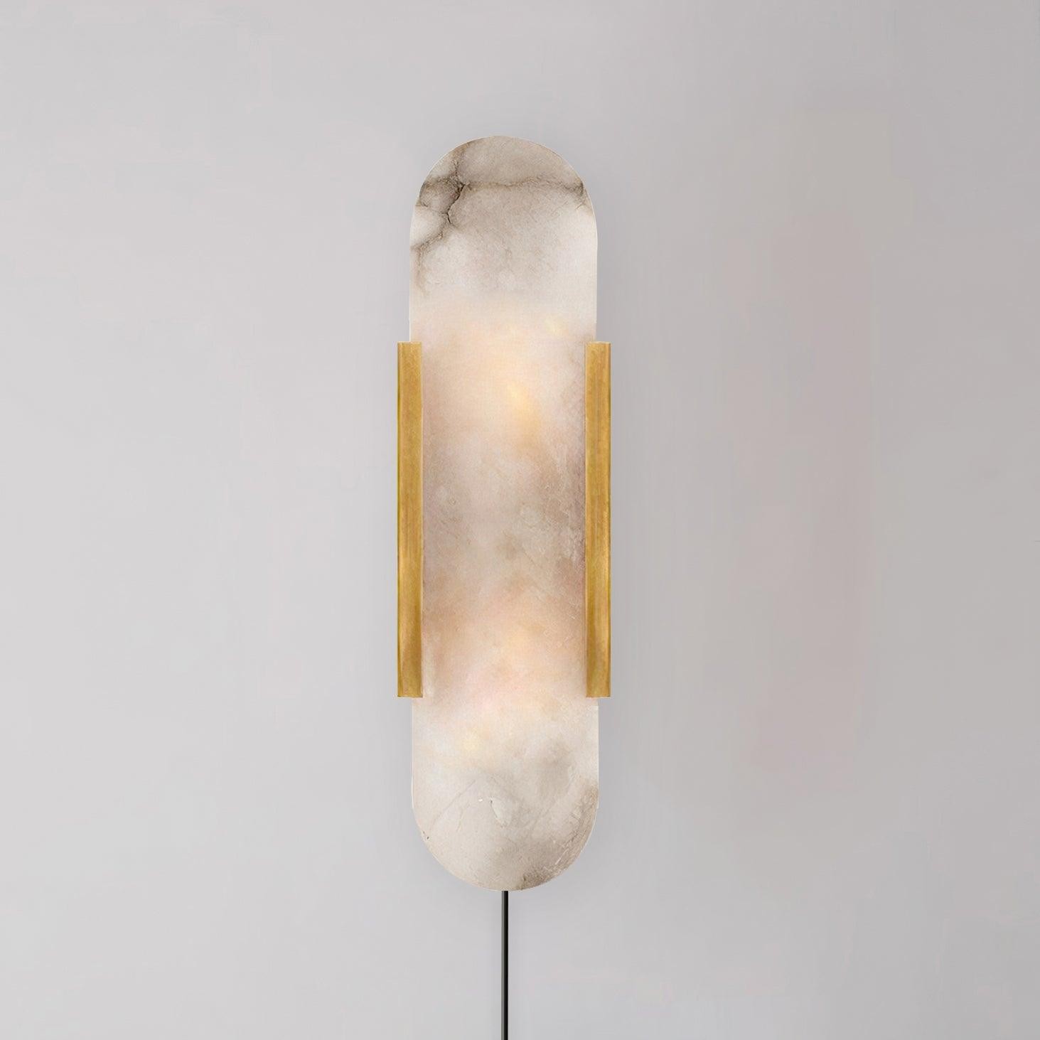 Alabaster Elongated Plug In Wall Lamp K501