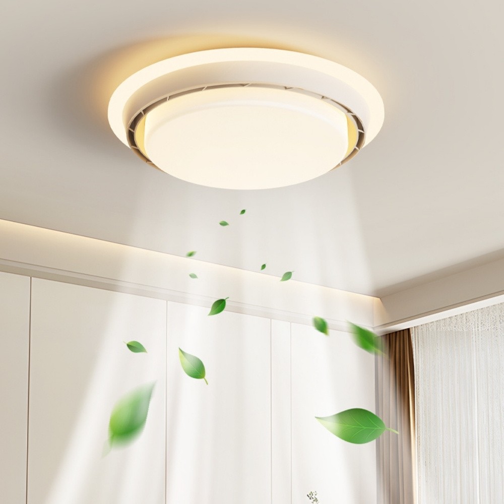 Nordic Quiet Bladeless Led Ceiling Fan Light For Bedroom K1102