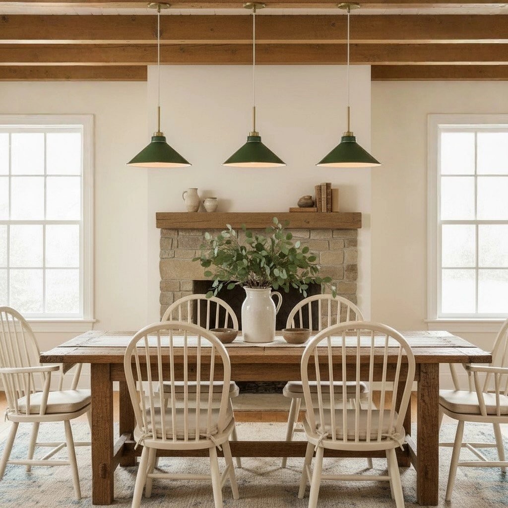Aurenza Round Pendant Light – Timeless Farmhouse Style for Any Interior K1139