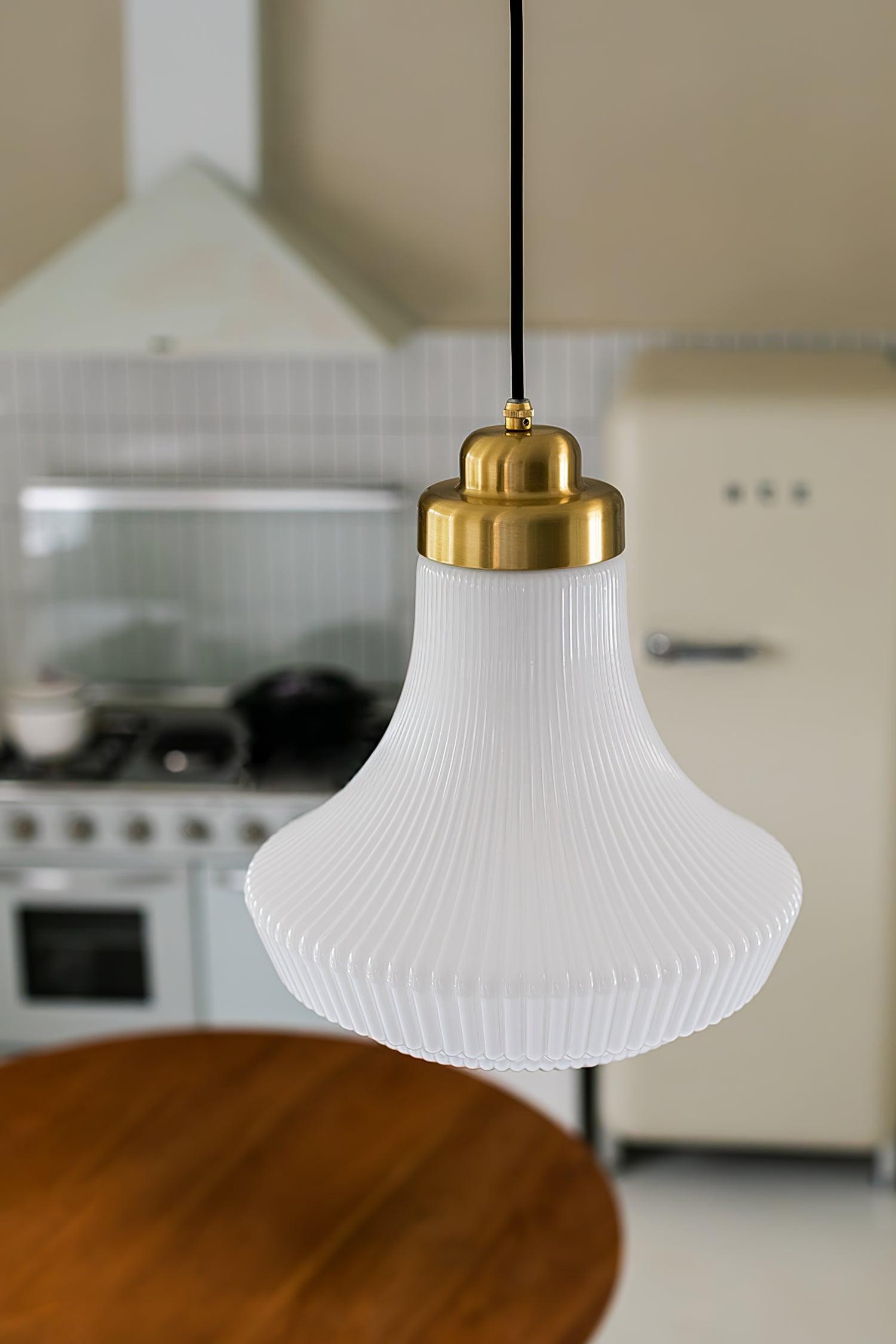 Classical Brass Alabaster Glass Pendant Lamp K659