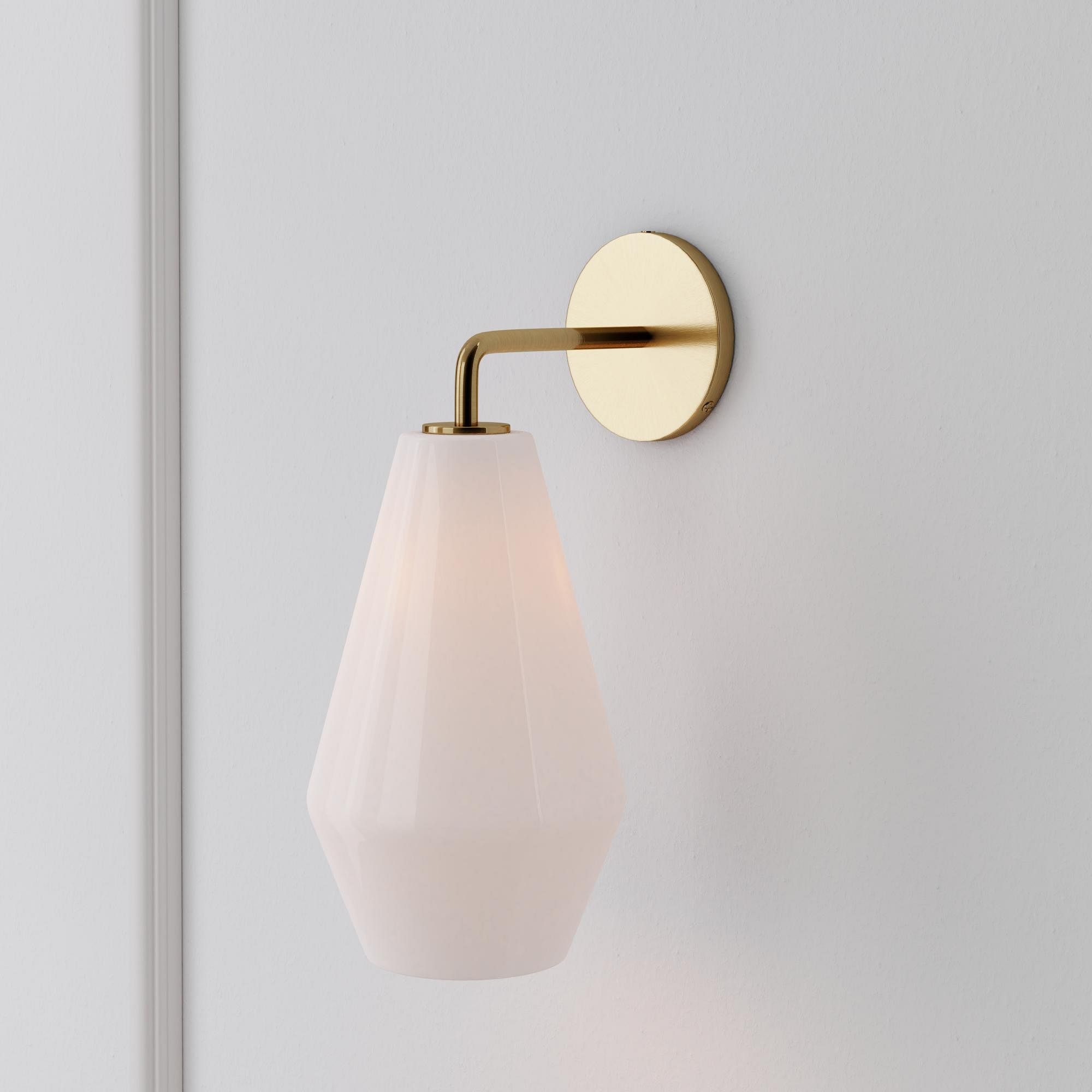Merin Geometric Glass Wall Sconce - Minimalist Fixture for Bedroom K1402