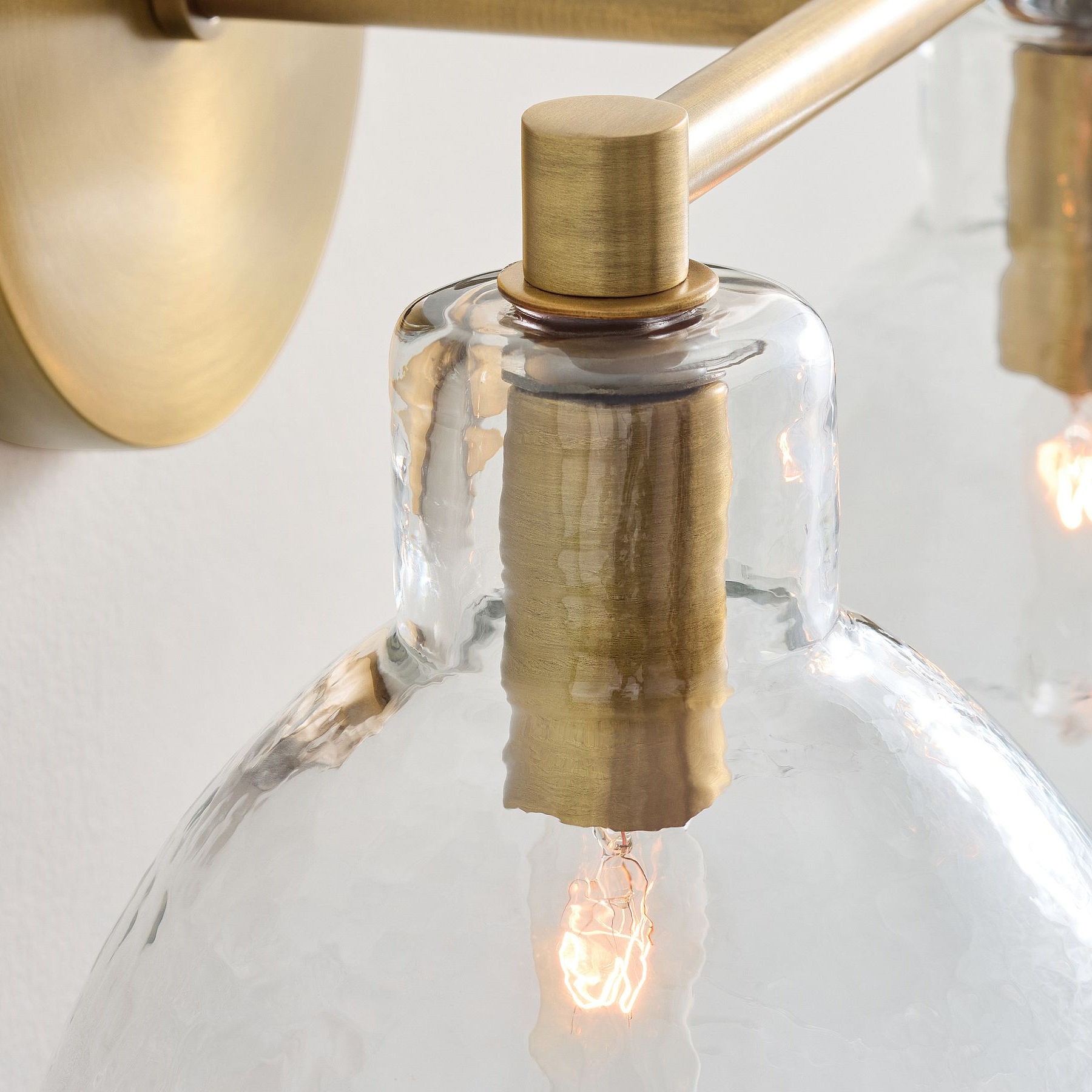 Glavira Recycled Glass Wall Sconce - Modern Brass Wall Lighting K1311