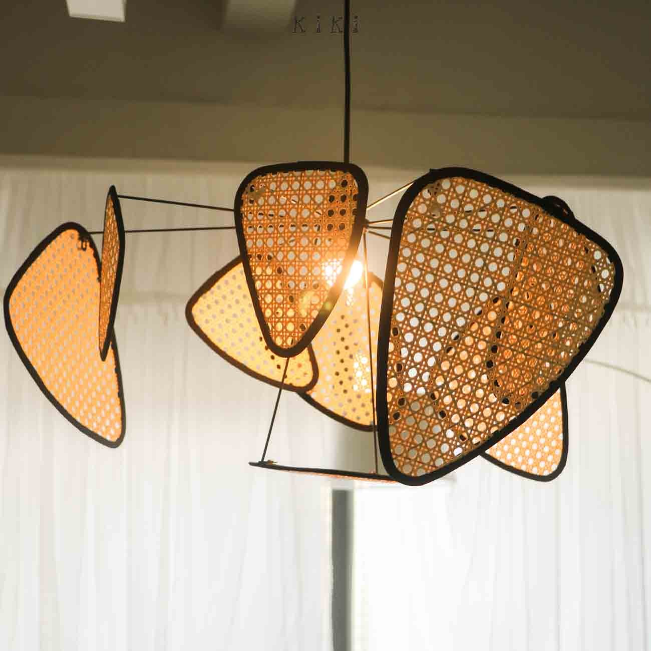 Screen Cannage Pendant Light - Boho Chic Wall Light for Dining Room