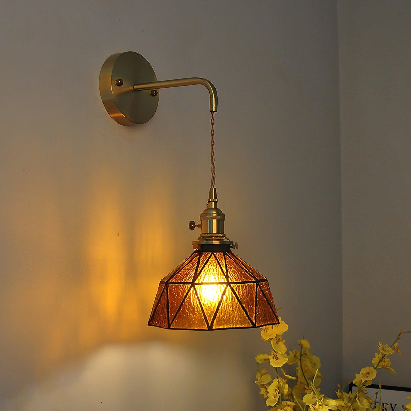 Retro Pastoral Glass Wall Lamp K626