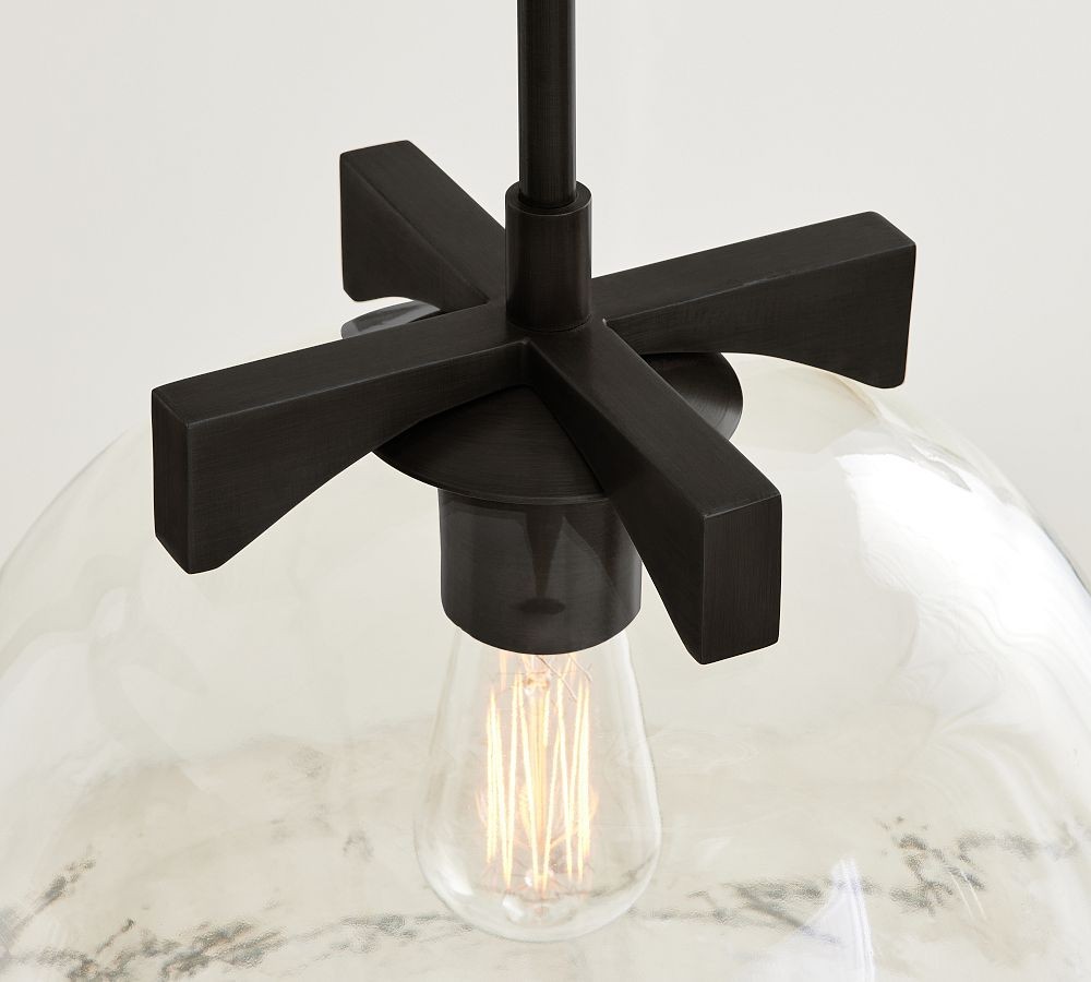 Auria Clear Glass Pendant Light - Stylish Dome Pendant Lamp for Kitchen and Lounge K1290