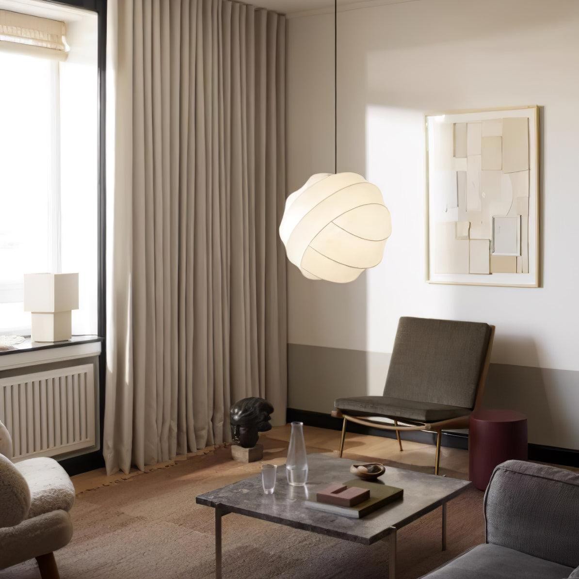 Wabi-Sabi Style Fiber Cocoon Pendant Lamp K732